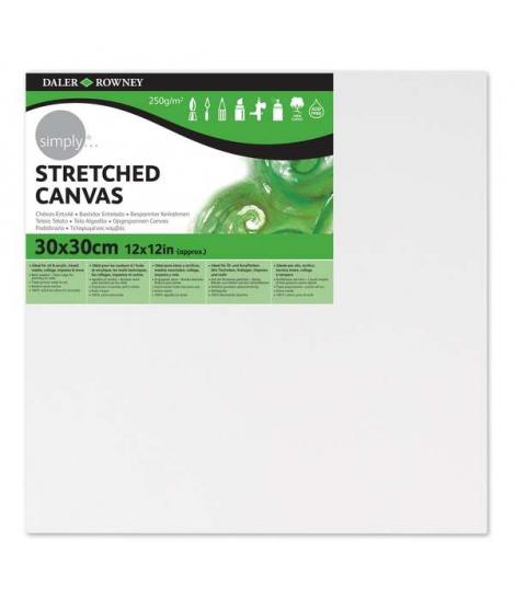 Daler Rowney Simply Bastidor Entelado 30x30cm - Imprimacion Triple - Grano Medio - 100% Algodon sin Acido - 250g