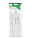 Daler Rowney Simply Pack de 5 Espatulas de Plastico - Diferentes Formas - Plastico Duradero - Color Blanco