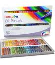 Pentel Oil Pastels Pack de 50 Pasteles Oleo - Blandos, Cremosos y de Secado Lento - Colores Surtidos