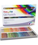 Pentel Oil Pastels Pack de 50 Pasteles Oleo - Blandos, Cremosos y de Secado Lento - Colores Surtidos