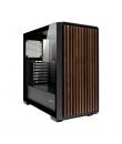 Unykach Revelat Madeira Black Caja ATX, Micro ATX, ITX - Lateral de Vidrio Templado y Frontal con Listones de Madera Natural - 3