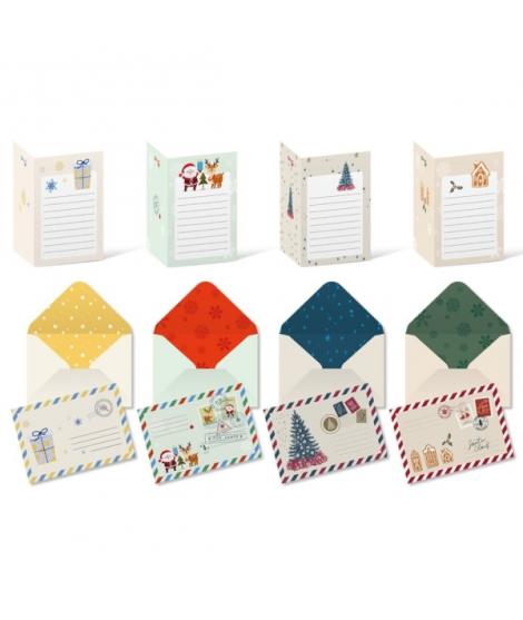 Bismark Pack de 24 Tarjetas de Felicitacion Navideña con Sobre - Tamaño Tarjeta 11.5x17.5cm - Diseños Variados