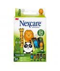 Nexcare Happy Kids Animals Pack de 20 Apositos Surtidos - Transpirables - para Pieles Delicadas - Color Estampado Infantil