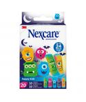 Nexcare Happy Kids Monsters Pack de 20 Apositos Surtidos - Transpirables - para Pieles Delicadas - Color Estampado Infantil