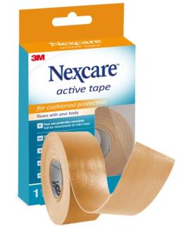 Nexcare Active Tape Cinta para Proteccion y Prevencion de Ampollas - 2.5cm x 4.5m - Transpirable - Color Marron