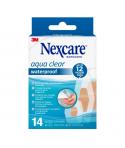 Nexcare Aqua Clear Waterproof Pack de 14 Apositos Surtidos - Impermeables - Color Transparente