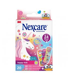 Nexcare Happy Kids Magic Pack de 20 Apositos Surtidos - Transpirables - para Pieles Delicadas - Color Estampado Infantil