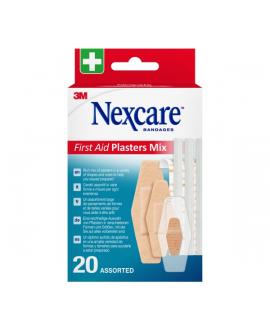 Nexcare Pack de 20 Apositos Surtidos - Transpirable - Colores Surtidos