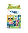 Nexcare Happy Kids Mix Pack de 50 Apositos Surtidos - Transpirables - para Pieles Delicadas - Color Estampado Infantil