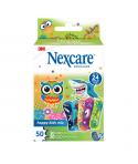Nexcare Happy Kids Mix Pack de 50 Apositos Surtidos - Transpirables - para Pieles Delicadas - Color Estampado Infantil