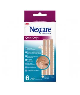 Nexcare Steri-Strip Pack de 6 Suturas Cutaneas - 6x75mm - Adhesivas - Transpirable - Color Piel