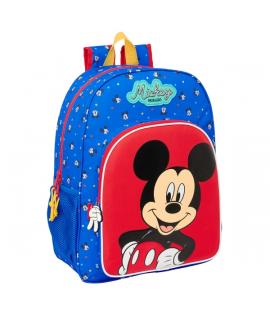 Safta Mickey Mouse "Good Day" Mochila - Adaptable a Carro - Asa de Mano - 33x42x14cm - Color Azul