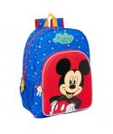 Safta Mickey Mouse "Good Day" Mochila - Adaptable a Carro - Asa de Mano - 33x42x14cm - Color Azul