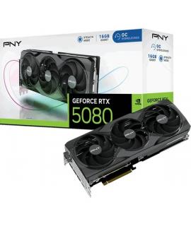 PNY GeForce RTX 5080 Tarjeta Grafica 16GB GDDR7 Overclocked Triple Fan Reflex 2 AI NVIDIA DLSS4