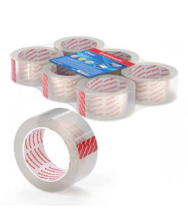 Erichkrause Pack de 6 Precintos Clear - 48mmx50m - Transparente