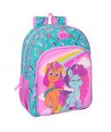 Safta My Little Pony "Magic" Mochila Infantil - Adaptable a Carro - Asa de Mano - Bolsillos Laterales - 33x42x14cm - Color Rosa/