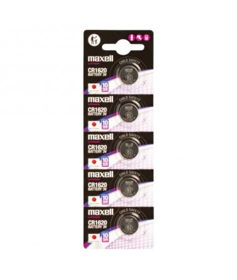 Maxell Lithium CR1620 Pack de 5 Pilas 3V