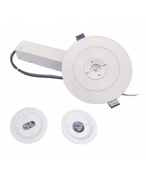 Elbat Luz de Emergencia Empotrable - 330 Lumens - 6000K - 2W - Luz Fria - 3 Horas de Autonomia - Bateria de Litio