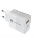 Leotec Cargador Universal 30W GAN - 1USB-C PD + 1USB-A - Color Blanco