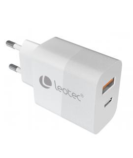 Leotec Cargador Universal 30W GAN - 1USB-C PD + 1USB-A - Color Blanco