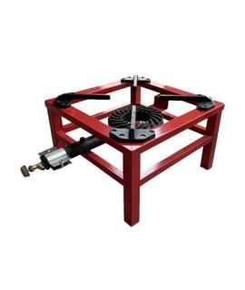Muvip MV0628 Hornillo a Gas Portatil Reforzado - Quemador de Hierro Fundido - Potencia 7.5kW - Llave de Regulacion de Gas - Comp