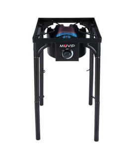 Muvip MV0633 Fogon de Gas Alta Potencia - Quemador de Hierro Fundido - Potencia 4,6kW - Estructura Reforzada - Llave de Regulaci