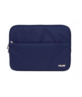 Milan Coleccion 430 Funda para Portatil hasta 13" - Forro Atercipelado - Bolsillo Delantero - Cierre de Cremallera - Color Azul 