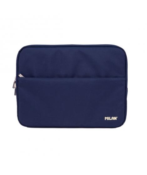 Milan Coleccion 430 Funda para Portatil hasta 13" - Forro Atercipelado - Bolsillo Delantero - Cierre de Cremallera - Color Azul 