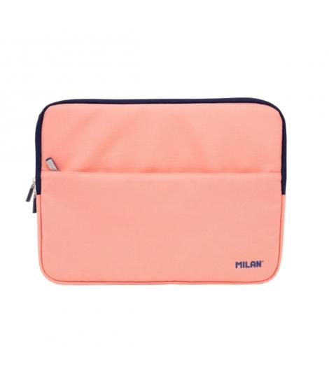 Milan Coleccion 430 Funda para Portatil hasta 13" - Forro Atercipelado - Bolsillo Delantero - Cierre de Cremallera - Color Rosa