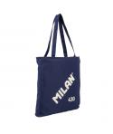 Milan Coleccion 430 Bolso Shopper 7.5L - Tamaño 38x36x6,5cm - Asa Larga 27cm - Tejido 'ripstop' - Color Azul Marino