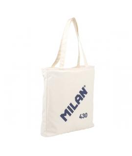 Milan Coleccion 430 Bolso Shopper 7.5L - Tamaño 38x36x6,5cm - Asa Larga 27cm - Tejido 'ripstop' - Color Beige
