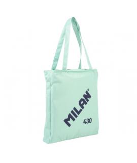 Milan Coleccion 430 Bolso Shopper 7.5L - Tamaño 38x36x6,5cm - Asa Larga 27cm - Tejido 'ripstop' - Color Verde
