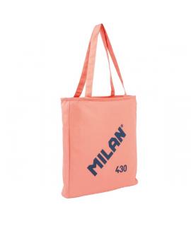 Milan Coleccion 430 Bolso Shopper 7.5L - Tamaño 38x36x6,5cm - Asa Larga 27cm - Tejido 'ripstop' - Color Rosa