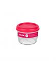 Milan Coleccion Nata 624 Fiambrera Hermetica de Tritan Redonda 0.5L - Apta para Microondas, Lavavajillas y Congelador - Libre de