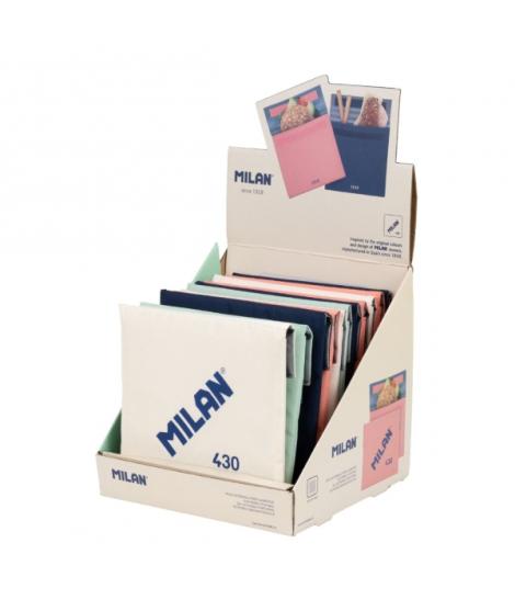Milan Coleccion 430 Expositor con 12 Bolsas Isotermicas Porta Alimentos 0.3L - Forro Interior Isotermico - Colores Surtidos