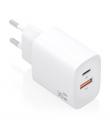 Aisens Cargador GaN 30W - USB-C PD3.0 - Tecnologia AI para Detectar Protocolo y Velocidad de Carga - Color Blanco