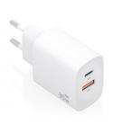 Aisens Cargador GaN 30W - USB-C PD3.0 - Tecnologia AI para Detectar Protocolo y Velocidad de Carga - Color Blanco
