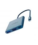 CoolBox MiniDock C31 USB-C - 1x HDMI 4K, 1x USB 3.2 Gen1, 1x USB-C PD - Compatible con PC, MAC y Consolas - Aluminio - Color Gri