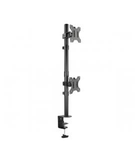 Tooq Soporte de Mesa para 2 Monitores en Vertical de 13"-32" - Giratorio e Inclinable - Peso Max 8kg x Brazo - VESA 100x100mm