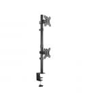 Tooq Soporte de Mesa para 2 Monitores en Vertical de 13"-32" - Giratorio e Inclinable - Peso Max 8kg x Brazo - VESA 100x100mm