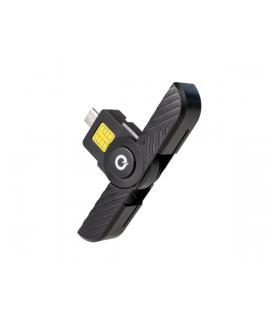 Tooq Lector de Tarjeta Inteligente y DNI - USB-C - Compatible con DNI 4.0 y Documento de Identidad de Portugal - Color Negro