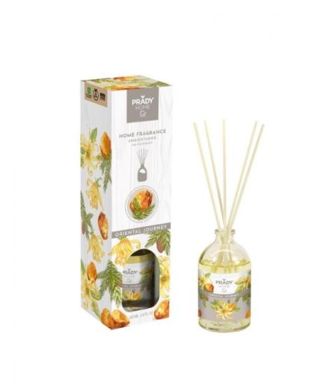 Prady Ambientador Mikado Oriental Journey - Frasco de Cristal 100 ml y Varitas Difusoras