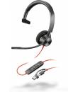 Plantronics/Poly Blackwire C3310 USB-C Auricular Monoaural con Microfono - Almohadilla Acolchada - Controles en Cable - Incluye 