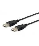 Equip Cable USB-A Macho a USB-A Macho 2.0 - Doble Blindado - Longitud 1.8m