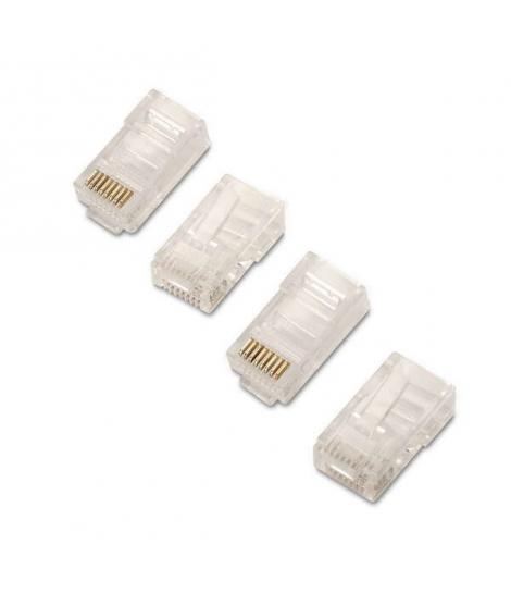 Aisens Pack de 10 Conectores RJ45 8 Hilos Cat.5e AWG24 - Color Transparente