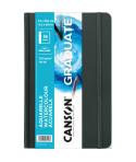 Canson Graduate Acuarela Cuaderno con 28 Hojas - 14x21.6cm - 250g - Grano Fino - Color Blanco