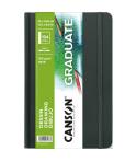 Canson Graduate Dibujo Cuaderno con 52 Hojas - 14x21.6cm - 160g - Grano Fino - Color Blanco
