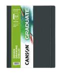 Canson Graduate Dibujo Cuaderno con 52 Hojas - 27.9x35.6cm - 160g - Grano Fino - Color Blanco