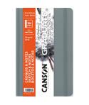 Canson Graduate Sketch Cuaderno con 92 Hojas - 14x21.6cm - 90g - Grano Fino - Tapa Dura - Color Gris Claro
