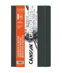 Canson Graduate Sketch Cuaderno con 92 Hojas - 14x21.6cm - 90g - Grano Fino - Tapa Blanda - Color Gris Oscuro